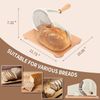 Manual Bread Slicer with Hand Crank- Adjustable Thickness Bread Cutter for Even