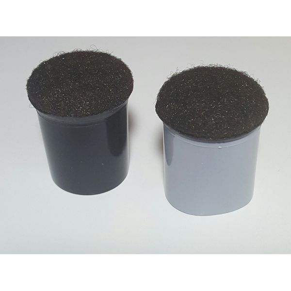 1" REPLACEMENT CHAIR TIPS WITH FELT 100/Pack Grey Sleeve or Black Sleeve