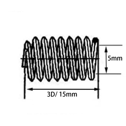 M5 x 0.8mm x 3D Helicoil Wire Inner Thread Inserts, Coiled Wire Helical Screws, 304 Stainless Steel, Metric, 80Pcs