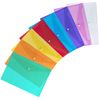 A4 Plastic Wallet Folders-24 Pack A4 Plastic Folders Plastic Popper Wallet Document Folder with Button Closure(8 Colors)