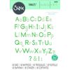Sizzix Thinlits Die Set Essential Type by Lisa Jones | 92 Pack | Metal Cutting Dies for Cardmaking, Embossing, Journalling, Stencilling