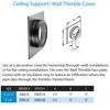 DURAVENT DirectVent Pro 4" x 6 5/8" Ceiling Support/Wall Thimble Cover #46DVA-DC