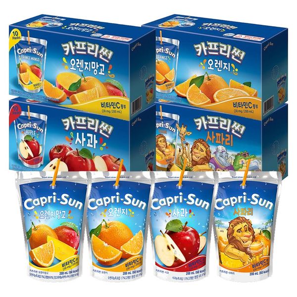 Capri Sun 200ml x 40 Packs (20+20 Packs), Safari 20 Packs + Iced Tea 20 Packs