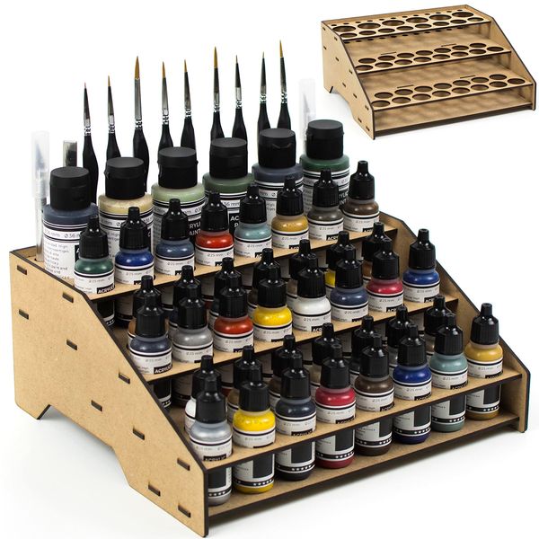 PROSCALE Paint rack vallejo farbständer. Tabletop vallejo farben aufbewahrung model paint rack organizer for hobbyzone pinsel paint station modelbauwerkzeuge (Modell A)