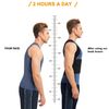 Junlan Men Back Brace Adjustable Back Support for Neck, Shoulder and Back (Black,M)