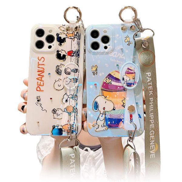 Snoopy iPhone 11 Pro Max Case, Neck/Shoulder/Crossbody Case, Smartphone Case, Wrist Strap Design, Horizontal Function, Compatible with All Models, iPhone11Pro Max, Case, Thin, Soft TPU Bumper, iPhone