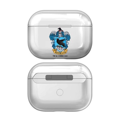 Head Case Designs Officially Licensed Harry Potter Ravenclaw Crests and Shields Clear Hard Crystal Cover Compatible with Apple AirPods Pro Charging Case