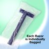 Freshscent (144 Pack) Individually Wrapped Twin Blade Razors with Clear Safety Cap, Disposable, Bulk Packed, Sold by the Case, unisex