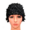 Medifier Lace Vintage Swim cap Floral Petal Retro Style Bathing Caps for Women Rose Black
