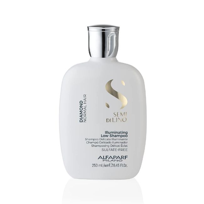 Alfaparf Milano Semi Di Lino Diamond Shine Illuminating Low Shampoo - Sulfate Free - For Normal Hair - Paraben and Paraffin Free - Safe on Color Treated Hair - Professional Salon Quality, 8.45 Fl Oz