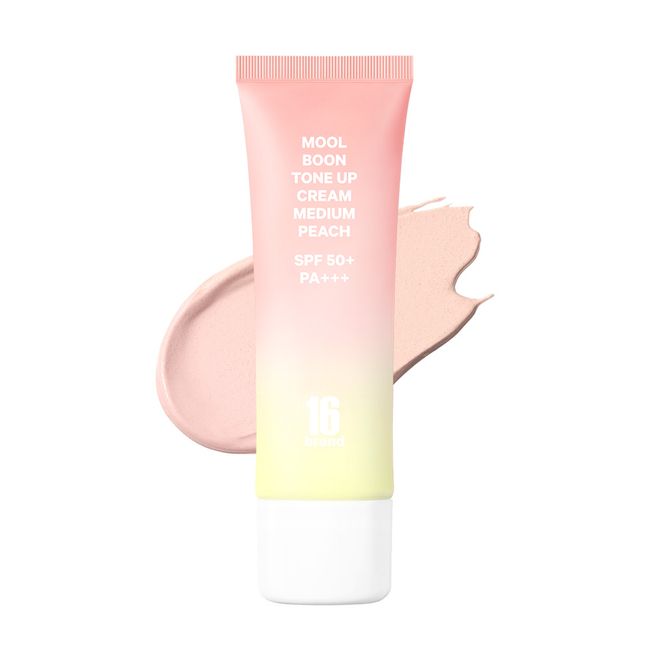 16 Brand Mulbun Tone-up Cream SPF50 PA+++ 50ml, Light Peach, 1EA