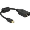 Delock Displayport Adapter mini DP -> DP ST/BU schwarz