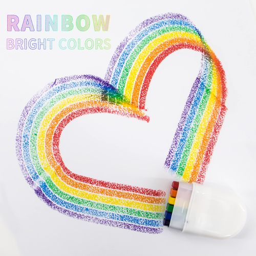 Zayin Rainbow Face Paint Rainbow Crayon Face and Body Paint Brush pride face paint for LGBTQ Gay Pride Parade, Pride Month Celebrations, Cosplay, Party, and Halloween Makeup (Rainbow)
