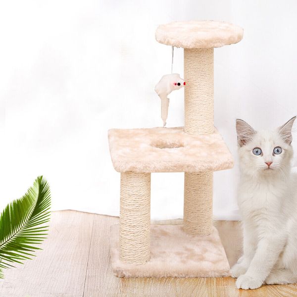 Small Cat Tree Scratching Tower Post Scratcher Furniture For kitty Pet Rest Toy