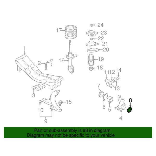 Subaru Genuine 28015AA0708A Oil Seal, 1 Pack