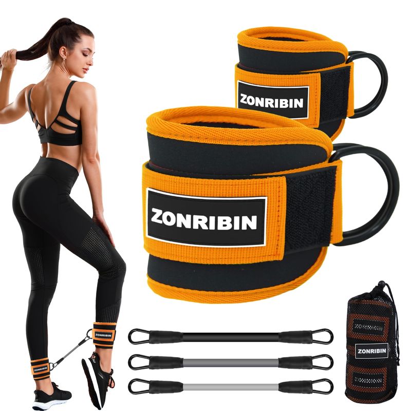ZONRIBIN Ankle Resistance Bands,Ankle Resistance Bands with Cuffs,Ankle ...
