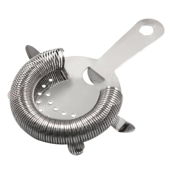 SKY FISH Hawthorne Cocktail Strainer, Stainless Steel Bar Strainer, Professional 4 Prong Strainer with 100 Wire Spring