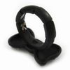Avalaya 25mm Across/Matte Black Bow Ring with Clear Crystals/Size 7/8 Expandable