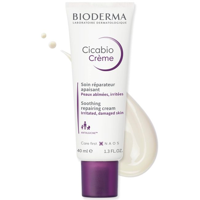 Bioderma - Cicabio - Face Body Cream - Soothing and Renewing Cream - Hydrates, Restores and Soothes the Skin - for Dry Skin Irritations 1.35 Fl Oz (Pack of 1)