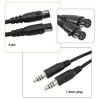 HEARFALCOM Tactical Headset Accessory Dual Channel Cable Wire Adapter Compatible with TAC700 Headset (Dual Pass Cable BK)