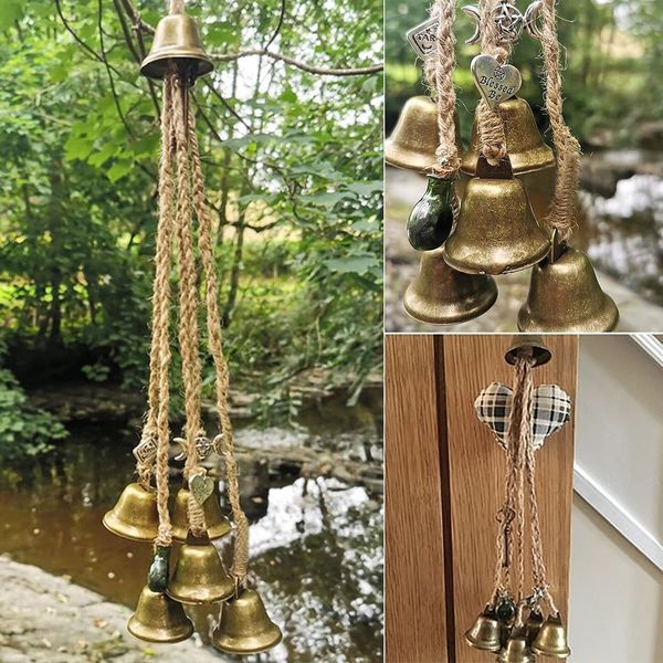 Witch Bells, Witches Bells, Witch Decor, Wind Bell, Hanging Wind Chimes, Witchcraft Decor, Suitable For Porch, Garden And Window Decoration (48mm 6 Bells)