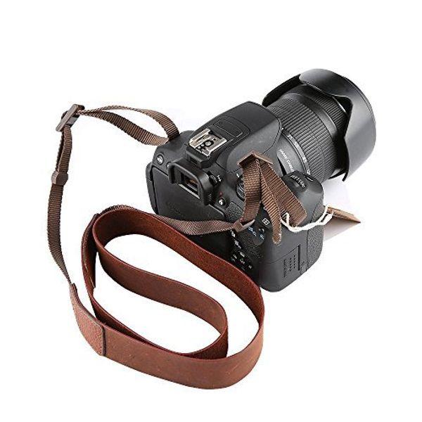CANPIS Handmade Leather Adjustable Shoulder Neck Strap, Kashiko