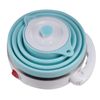 Travel Foldable Electric Kettle, Collapsible Food Grade Silicone Small Kettle Boiling water,Dual Voltage（600ml,110-220V US Plug） (Blue)