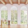 Arch Window Pleated Blinds Easy Cut and Install Pleated Shades Fliterling Linght and Blackout Blinds White