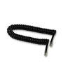 Replacement Telephone Handset Cords Coiled Cable (1 metre, Black) 30cms coiled