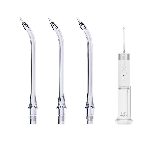 energetic esse 2-way water floss replacement nozzle, sold individually, sold individually, 3 types of choice, replacement nozzle, stainless steel nozzle, orthodontic device, periodontal pocket, cleaning nozzle, 316L medical stainless steel (for periodonta