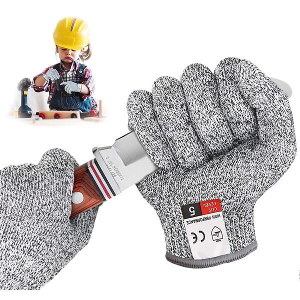 BINXIRUI Schnitzhandschuh Kinder, Schnitthandschuhe für Kinder Kürbis Schnitzset, Kastanienbohrer Kinder, Schnitzmesser Kinder, Säge Kinder, Kindermesser, Kids Werkzeug, Geeignet für 5-8 Jährige