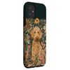 iPhone 11 Goldendoodle in a William Morris Style Tapestry Garden Case