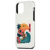 Surfing Capybara Retro Sunset Beach Ocean Wave Summer Vibes Case for iPhone 12 mini