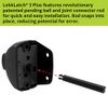 D&D Technologies LL3PWA LokkLatch Plus, Locking Privacy Gate Gravity Latch, Key Lockable on Both Sides of Gate, for Metal, Wood, and Vinyl Fences, Black