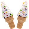 Bluebubble ICE CREAM PARLOUR Mr Whippy Stud Earrings on Gift Card