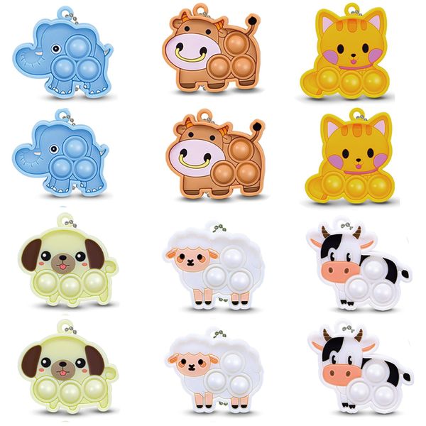 Weesdsio 12Pcs Animal Pop Fidget Toys Party Favors Animal Fidget Sensory Toys Birthday Party Favors for Kids Pinata Stuffers Treasure Chest Prizes Box Toys for Kids Classroom Prizes