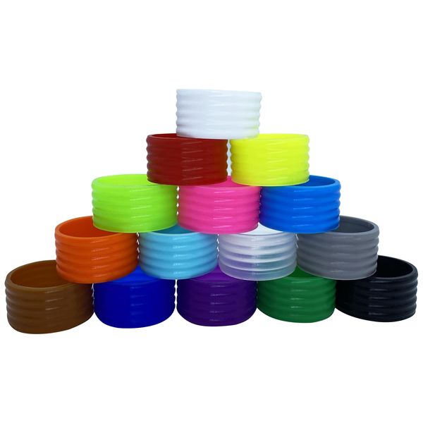 通用 Tennis racket/Pickleball Paddle Silicone ring/Tennis Racket Grip Bands 13 pcs - Hold Overgrip in Place - for Squash Racket, Racquetball, Pickleball Paddle, Baseball Bat Handle
