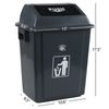 Idotry Plastic Trash Can Kitchen Garbage Bin with Swing Lid Wastebasket 4 Packs