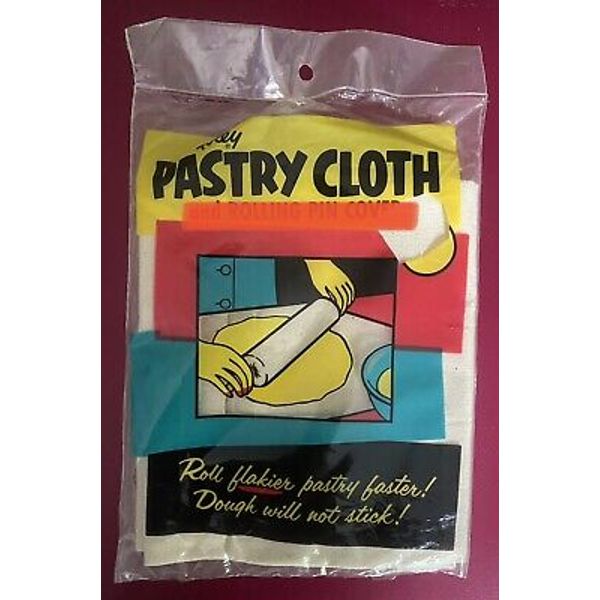 Vintage Pastry Cloth & NO Rolling Pin Cover Faley Favorite 19" by 25"