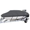 Classic Accessories StormPro Dark Grey Heavy-Duty Boat Cover, Fits boats 17 Foot - 19 Foot L x 102 in W, Marine Grade Fabric, Water-Resistant, Fits V-Hull Runabouts OutBoards and I/O