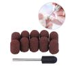 Nail Drill Bits Set, 10 Pcs Nail Grinders Drill Bits Manicure Machine Tools Sand Manicure Pedicure Tool Nail Dedicated Head Grinding Sanding Cap Polisher(2#)