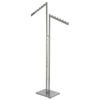 Heavy Duty Chrome 2 Sloping Arms Clothes Rail Display Stand