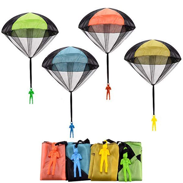 funvce Parachute Toy 4pcs, Hand Throwing Army Men Toys for Kids, Outdoor Flying Attention Toy for Boys and Girls Gifts,Creative Craft Toy for Children and Adults