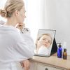 Horiuchi Mirror Industrial Napure Mirror Reflecting Real Skin Color, Professional Model Folding Mirror, LL, Black, Makeup Mirror, Angle Adjustment, Loved by Makeup Artists, Foldable, Easy to Carry, Made in Japan