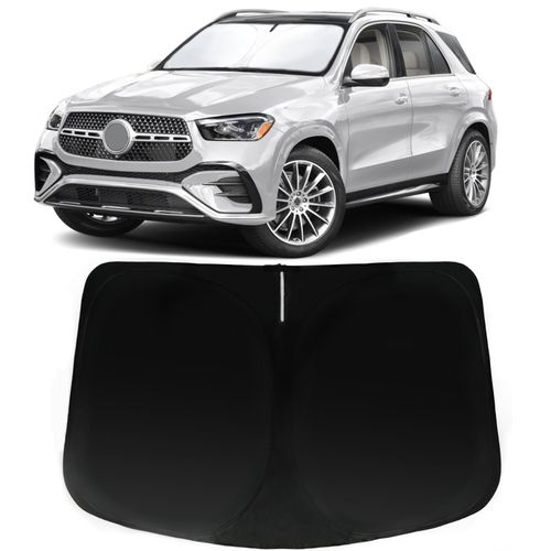 PAIMOHO Windshield Sun Shade for 2020-2024 Mercedes Benz GLE SUV 350 450 (Not for GLE Coupe), Car Front Window Sunshade with 240T Sun Visor Protector Blocks UV Rays Heat Sun Shield Accessories