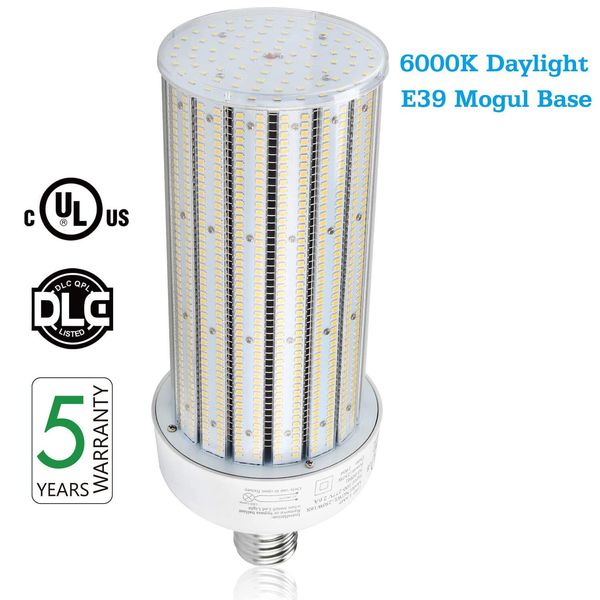 1000W HPS Warehouse Highbay LED Replacement DLC 250W LED Corn Bulb Light E39 6K