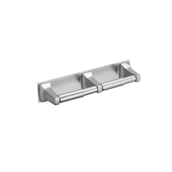 Moen Donner Chrome Commercial In-Line Double Roll Toilet Paper Holder Wall Mount, R5580