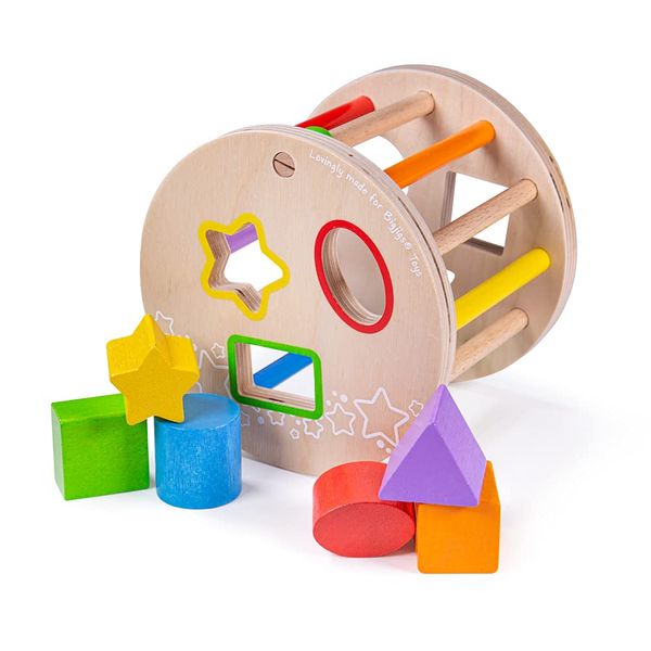 Bigjigs Toys My First Wooden Rolling Shape Sorter