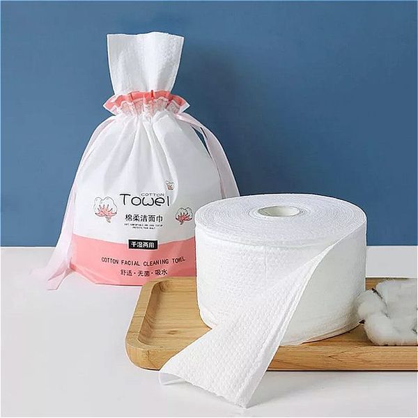 Disposable cotton pad for facial cleaning, soft wash cloth for facial makeup, dry wipe for skin, 150g