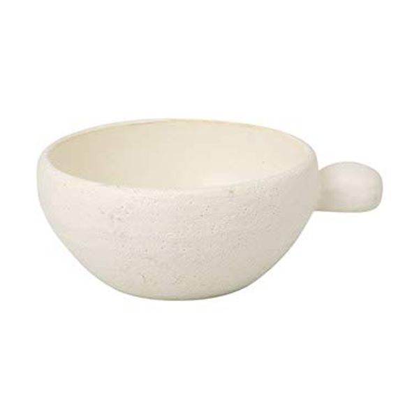 (White) Small bowl, direct flame, single-handed pot
